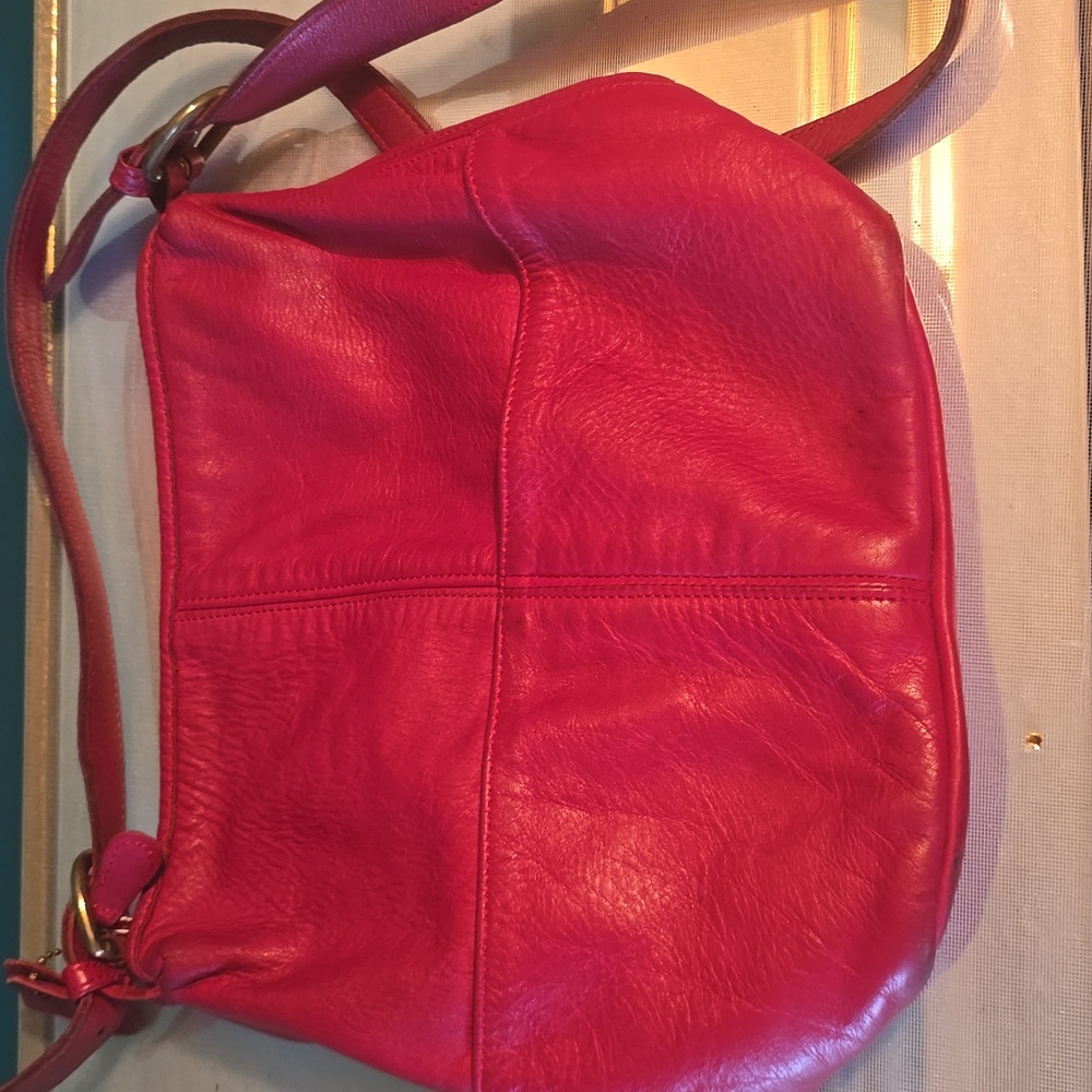 Coach Red  Leather Handbag - Picture 4 of 7